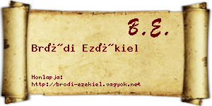 Bródi Ezékiel névjegykártya